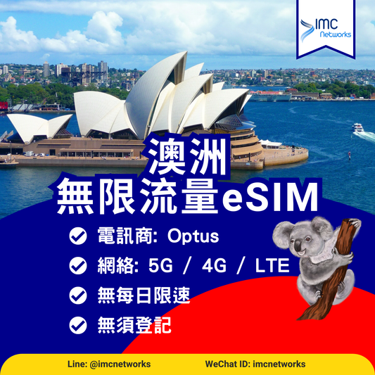 澳洲eSIM | 澳洲無限流量eSIM 澳洲上網卡